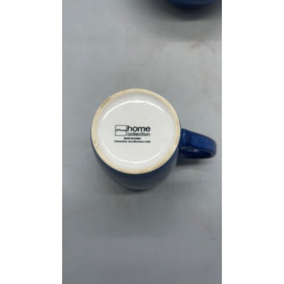 JCPenney Home Collection Blue Ceramic 2 Mugs & 1 Bowl Set READ - Picture 3 of 5